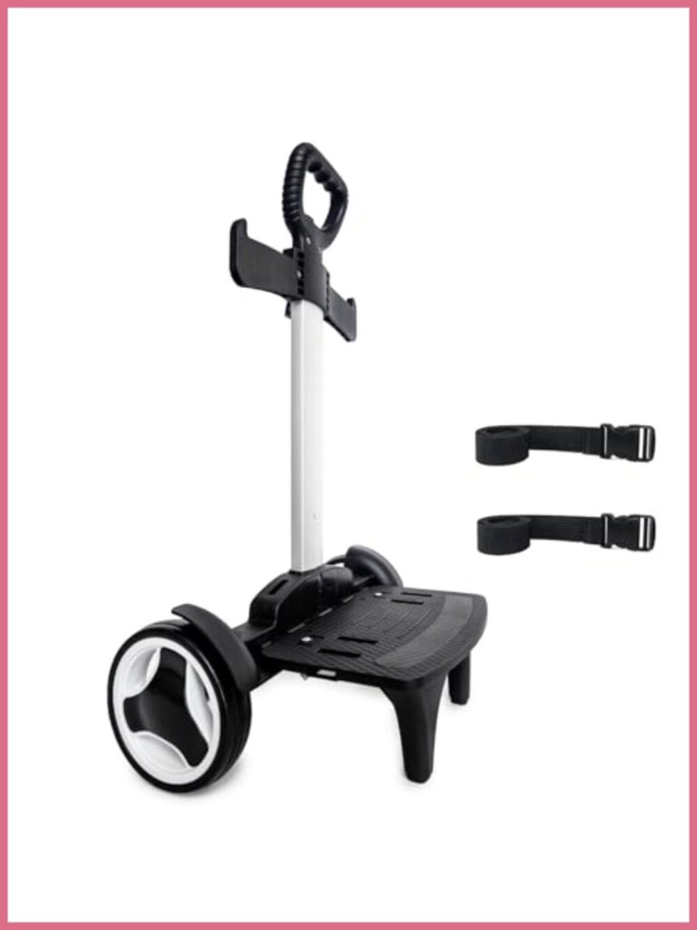 Rolling Backpack Trolley Cart with Quiet Wheels & Adjustable Aluminum Handle